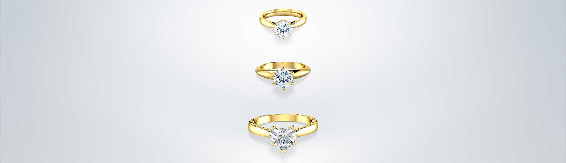 Diamond colours that will look amazing with yellow gold metal