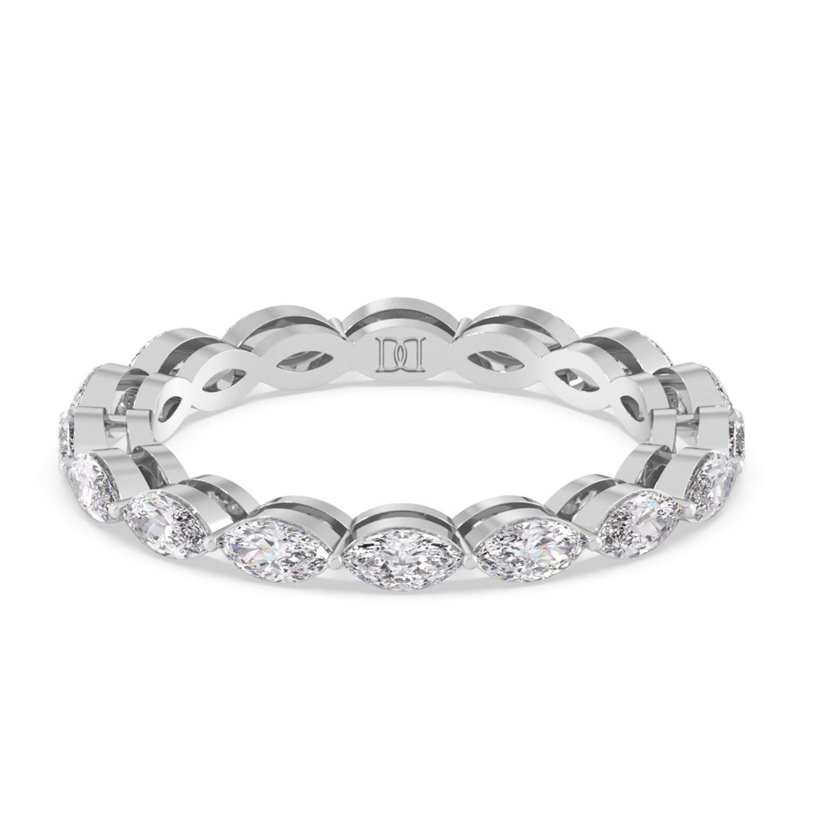 Adelina-18K White Gold-1.60 Ct-H-I / SI-Natural Diamonds