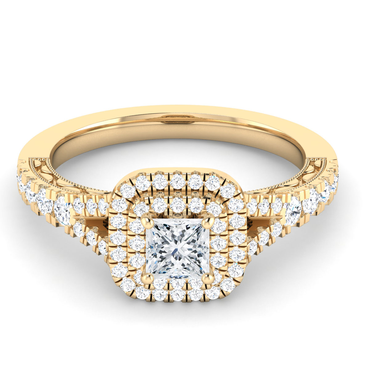 Meta Title Emerald Beatrice Halo Diamond Engagement Ring