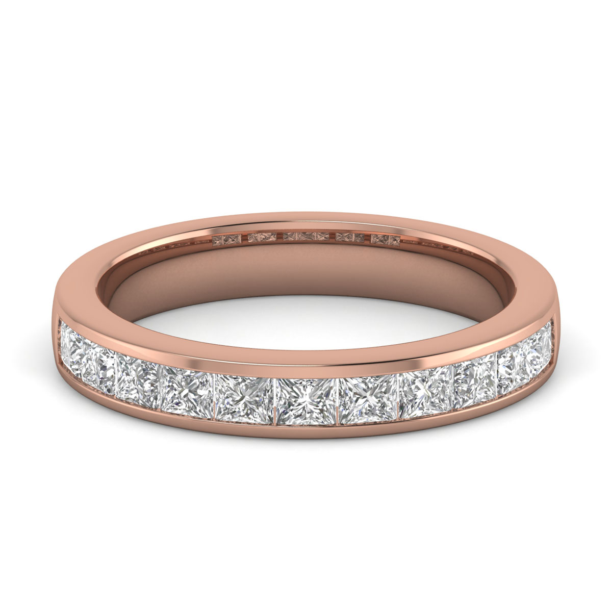 Bay-18K Rose Gold-0.70 Ct-H-I / SI-Natural Diamonds