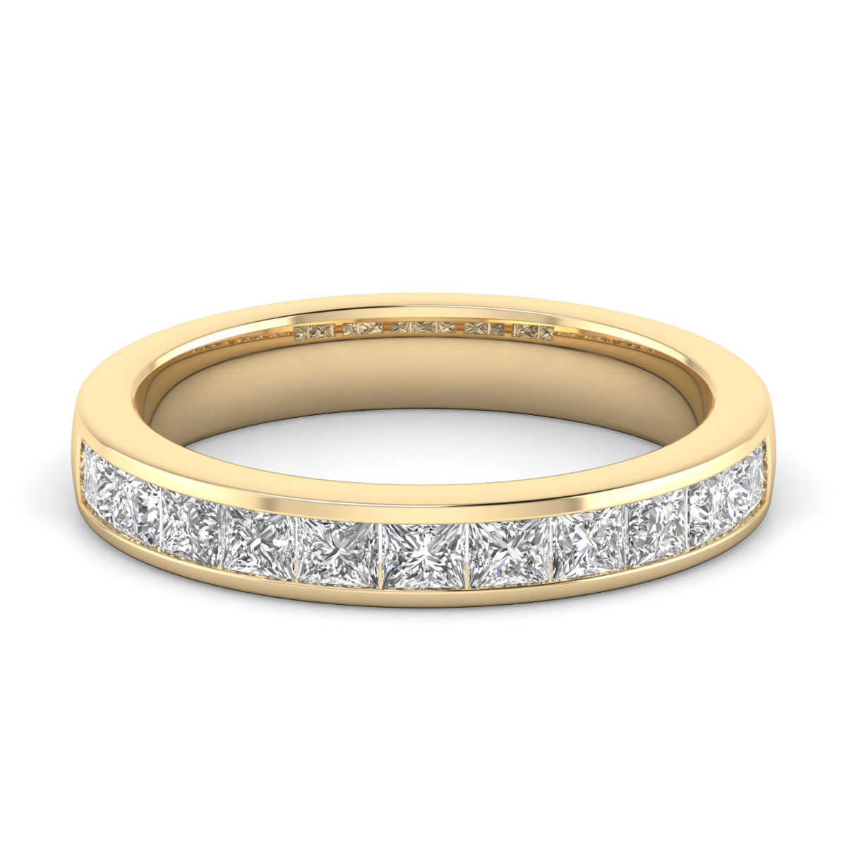 Bay-18K Yellow Gold-0.70 Ct-H-I / SI-Natural Diamonds
