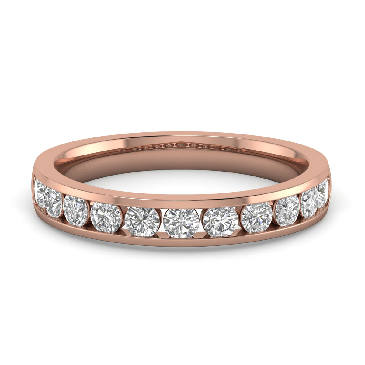 Bernice-18K Rose Gold-0.77 Ct-H-I / SI-Natural Diamonds