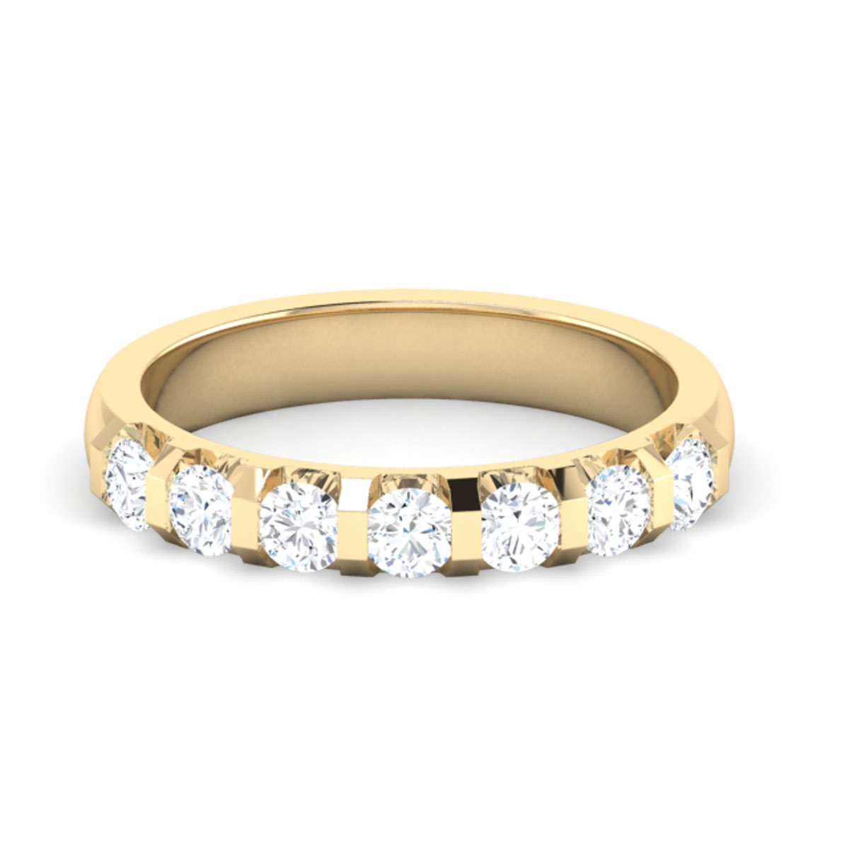 Clara-18K Yellow Gold-0.79 Ct-H-I / SI-Natural Diamonds