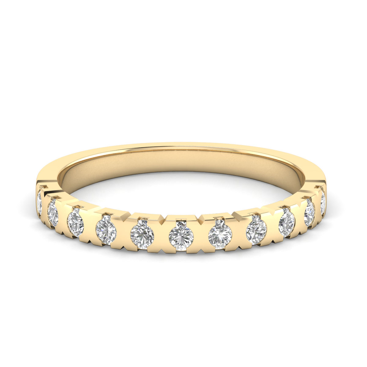 Cori-18K Yellow Gold-0.43 Ct-H-I / SI-Natural Diamonds