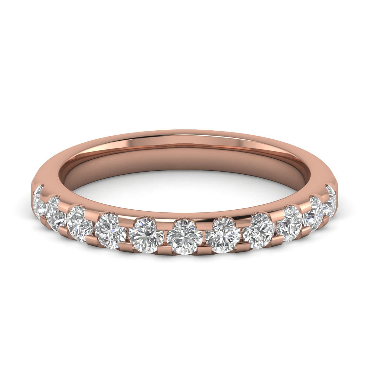 Cyra-18K Rose Gold-0.70 Ct-H-I / SI-Natural Diamonds
