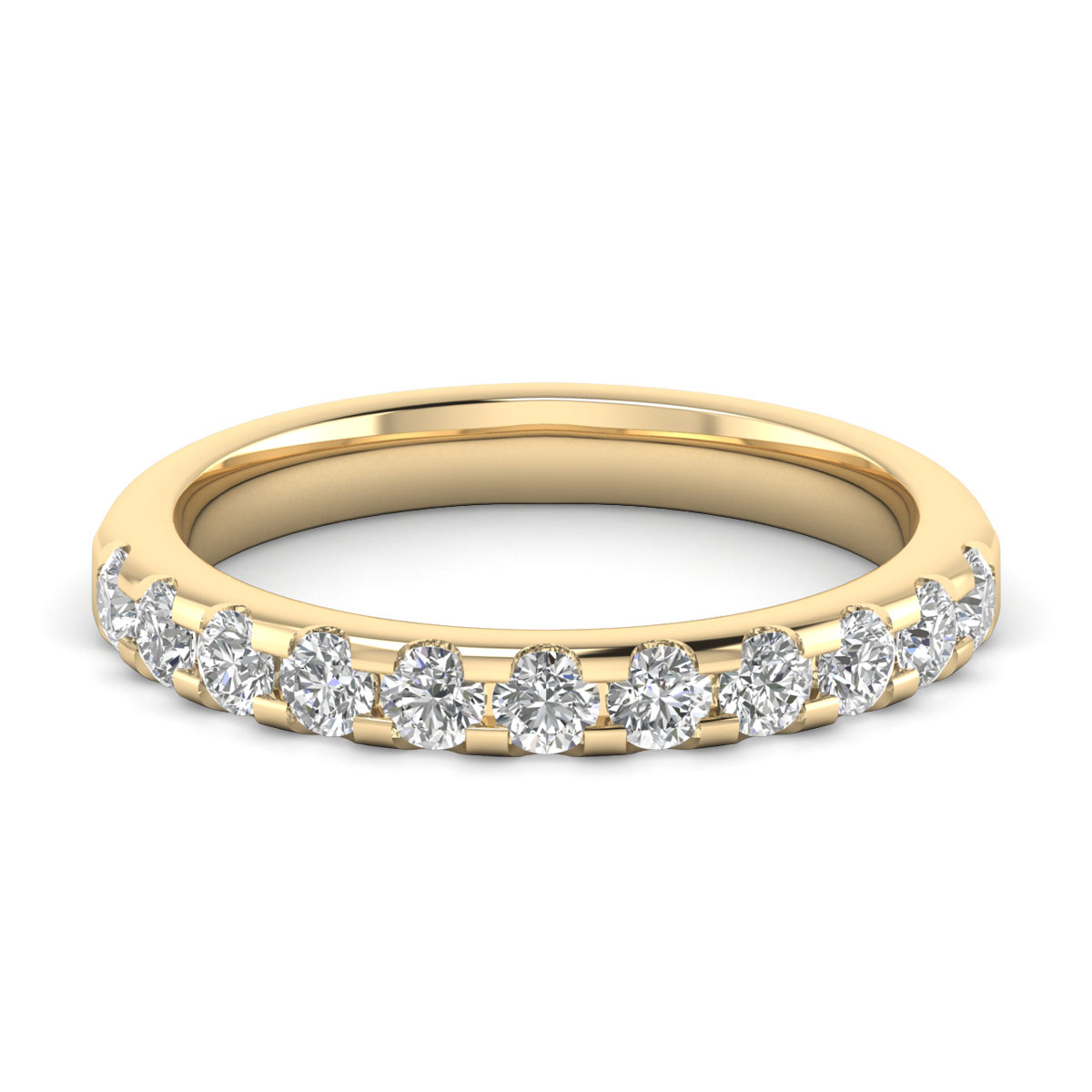 Cyra-18K Yellow Gold-0.70 Ct-H-I / SI-Natural Diamonds