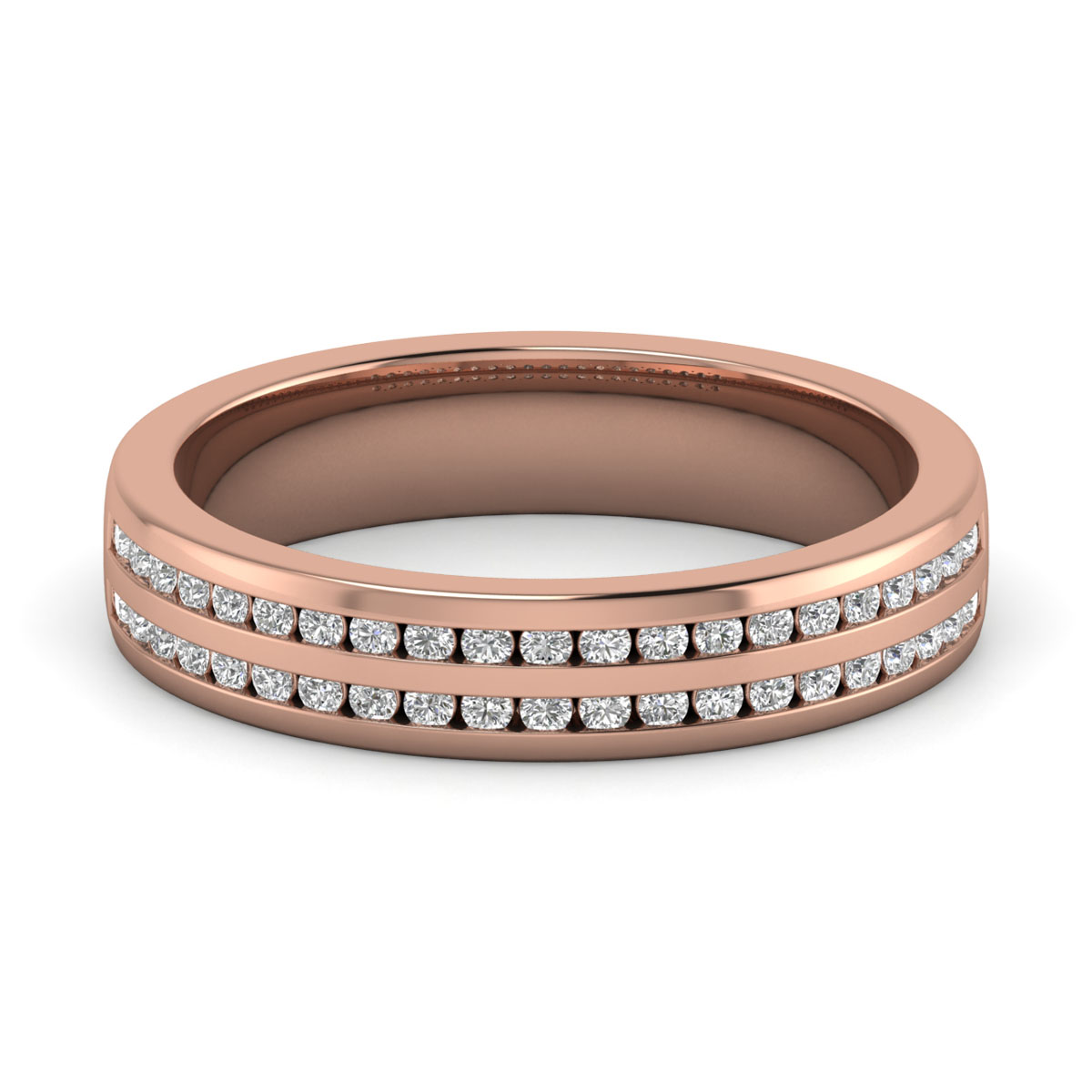 Ewa-18K Rose Gold-0.30 Ct-H-I / SI-Natural Diamonds