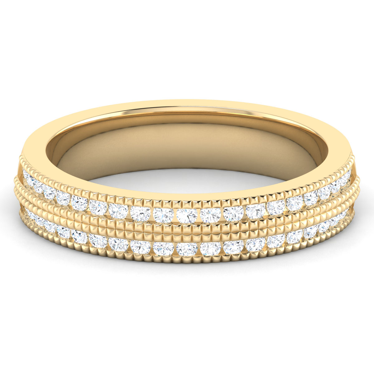 Fern-18K Yellow Gold-0.41 Ct-H-I / SI-Natural Diamonds