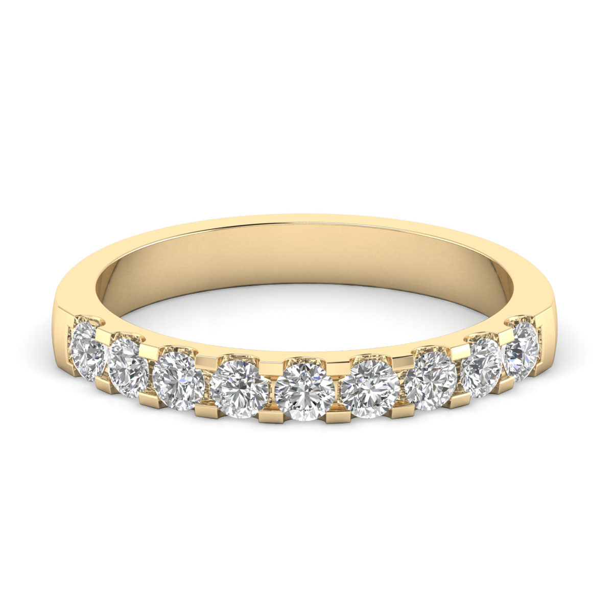 Fion-18K Yellow Gold-0.57 Ct-H-I / SI-Natural Diamonds
