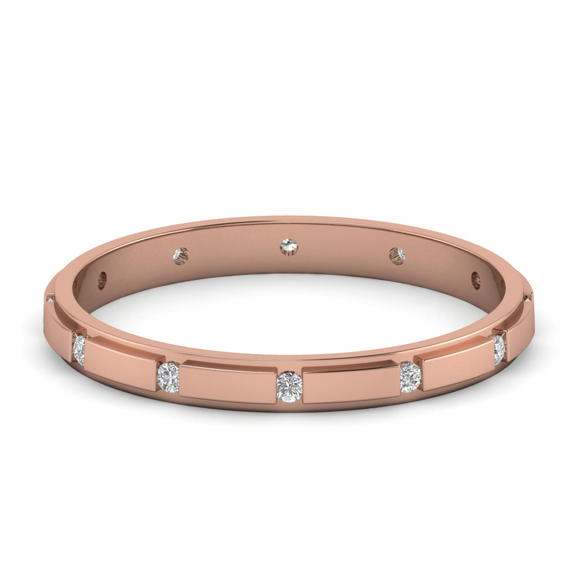 Honey-18K Rose Gold-0.09 Ct-H-I / SI-Natural Diamonds