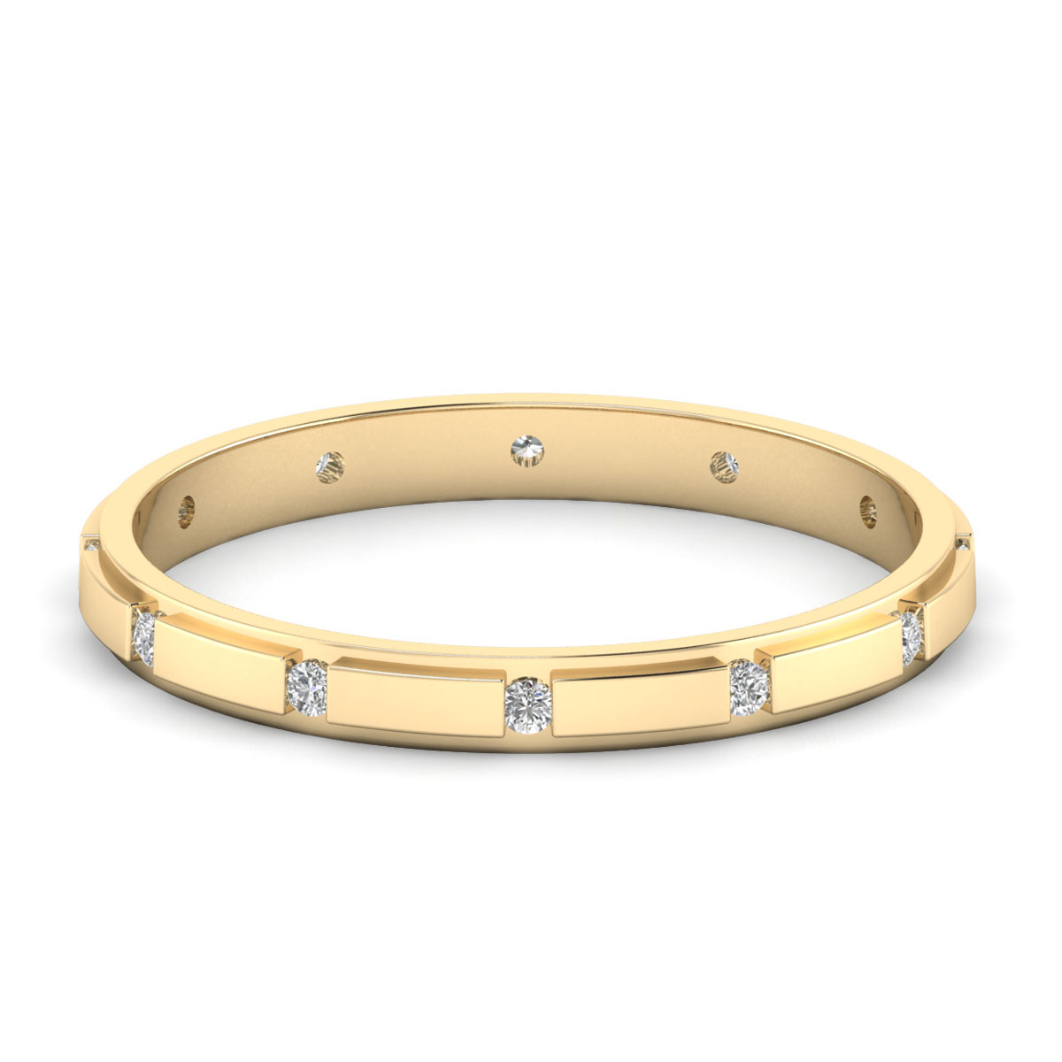 Honey-18K Yellow Gold-0.09 Ct-H-I / SI-Natural Diamonds