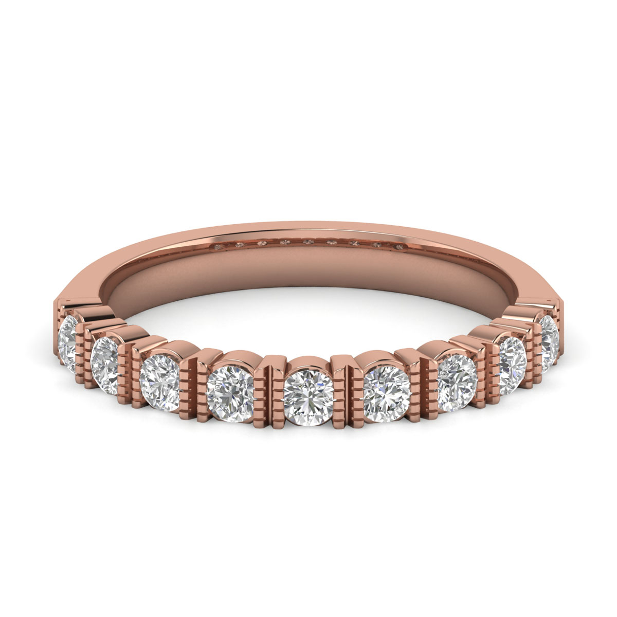 Justina-18K Rose Gold-0.53 Ct-H-I / SI-Natural Diamonds