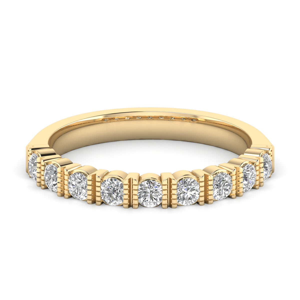 Justina-18K Yellow Gold-0.53 Ct-H-I / SI-Natural Diamonds