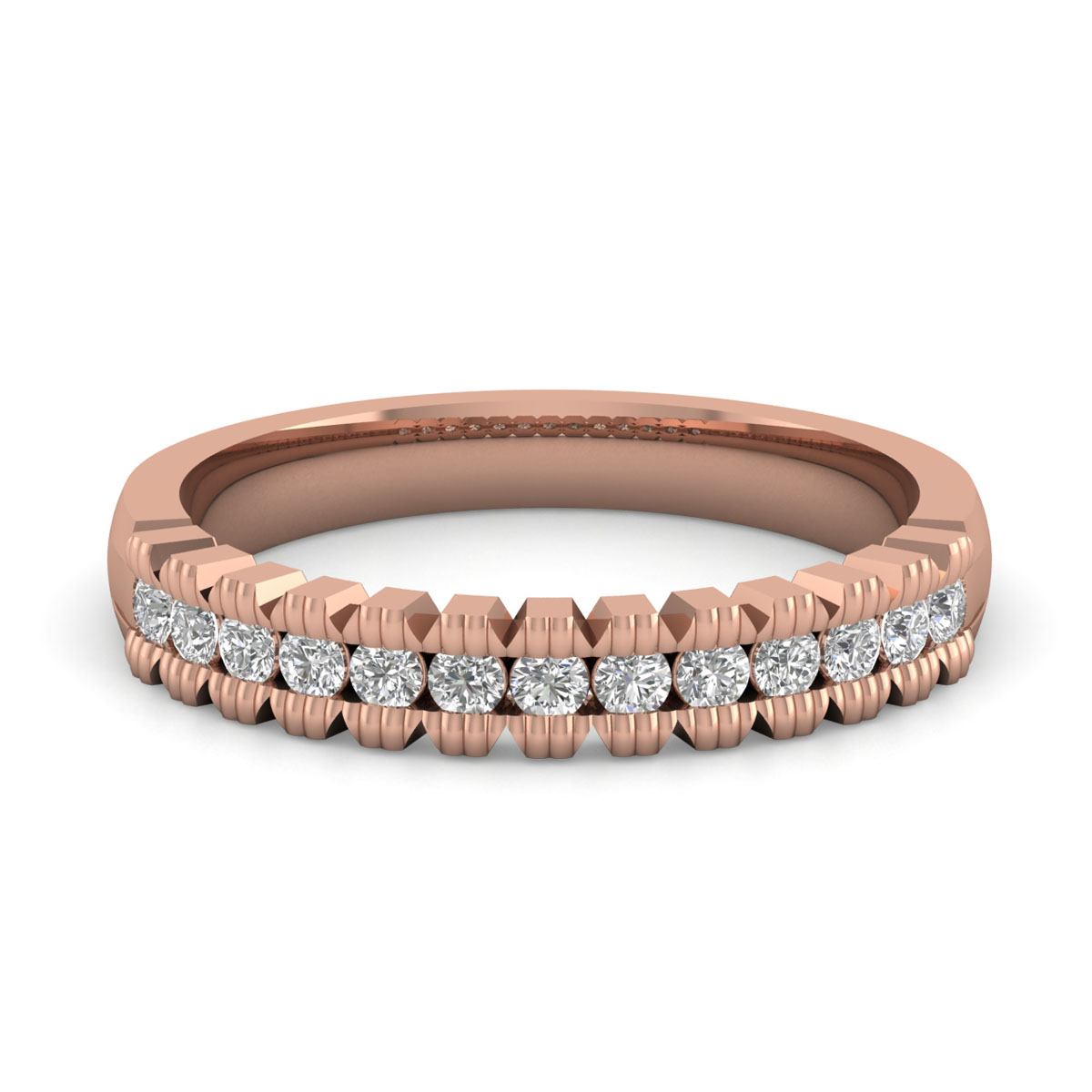 Katara-18K Rose Gold-0.34 Ct-H-I / SI-Natural Diamonds