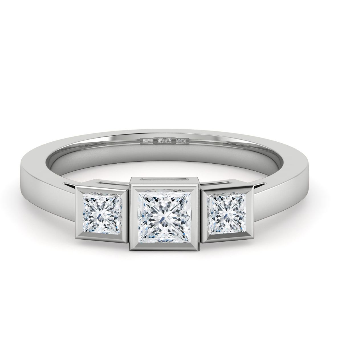 Diamond Three Stone Engagement Ring