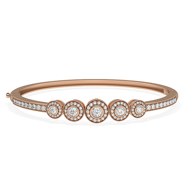 Kim-18K Rose Gold-1.27 Ct-H-I / SI-Small-Natural