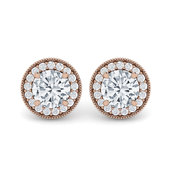Pave Set Milgrain Earrings