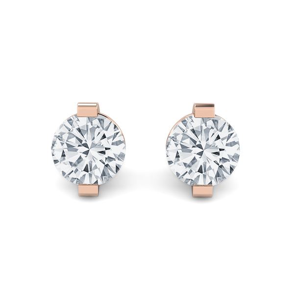 Brilliant Cut Two Claw Stud Earrings