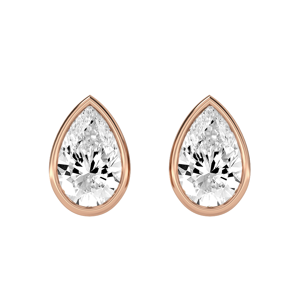 Pear Diamond Stud Earrings