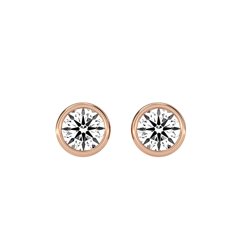 Round Diamond Stud Earrings
