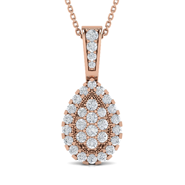 Nia-18K Rose Gold-0.37 Ct-H-I / SI-Natural Diamonds