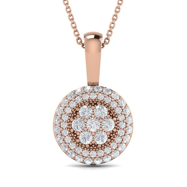 Luisa-18K Rose Gold-0.48 Ct-H-I / SI-Natural Diamonds