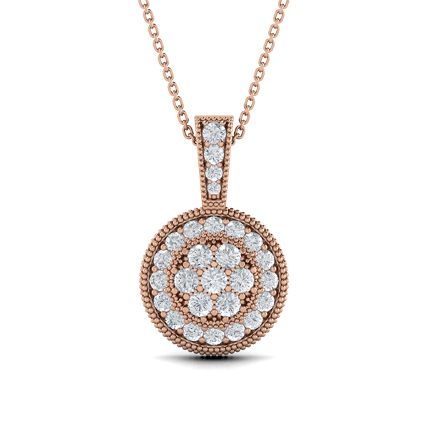 Catrina-18K Rose Gold-0.52 Ct-H-I / SI-Natural Diamonds