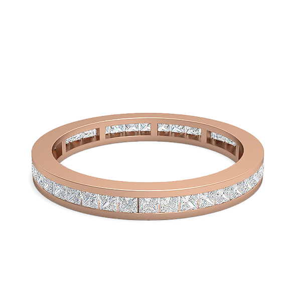 Clair-18K Rose Gold-0.78 Ct-H-I / SI-Natural Diamonds