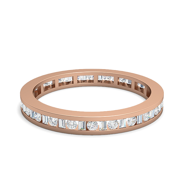 Mira-18K Rose Gold-0.53 Ct-H-I / SI-Natural Diamonds