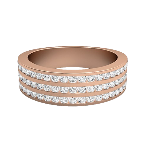Ellis-18K Rose Gold-0.75 Ct-H-I / SI-Natural Diamonds