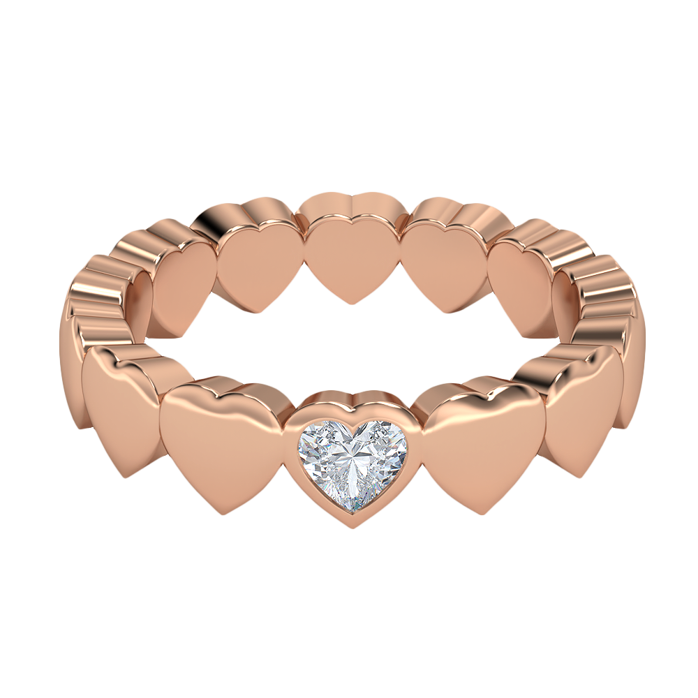 Melina-18K Rose Gold-0.23 Ct-H-I / SI-Natural Diamonds