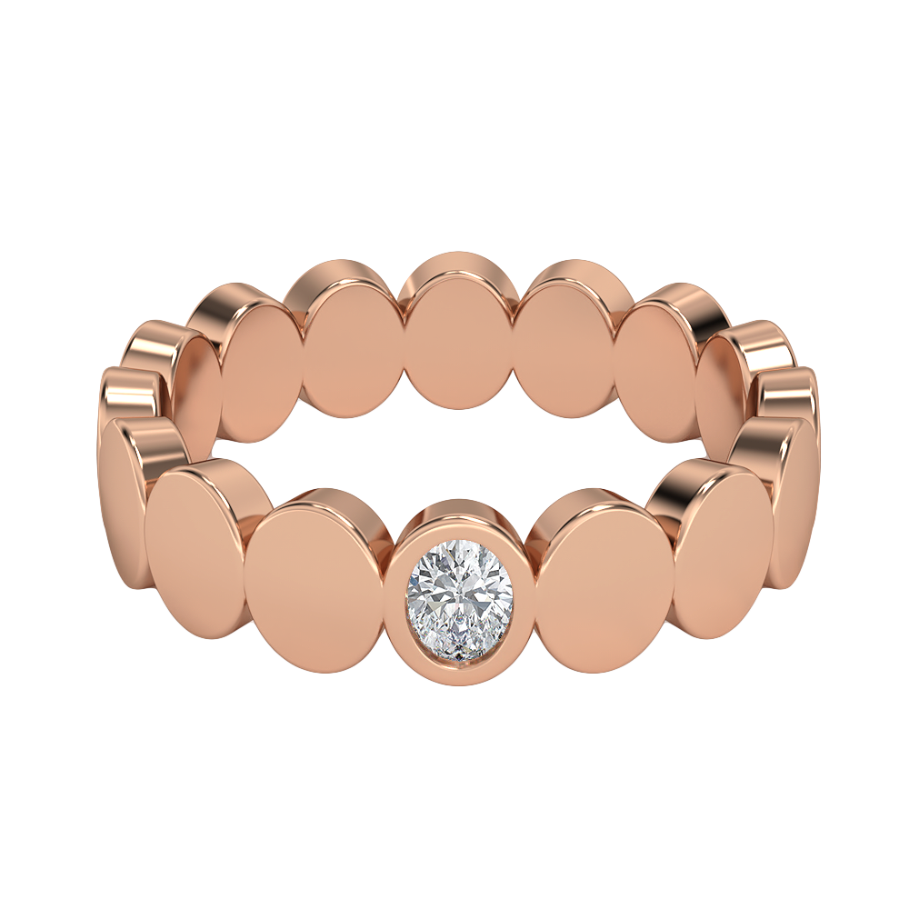 Shea-18K Rose Gold-0.13 Ct-H-I / SI-Lab Diamonds