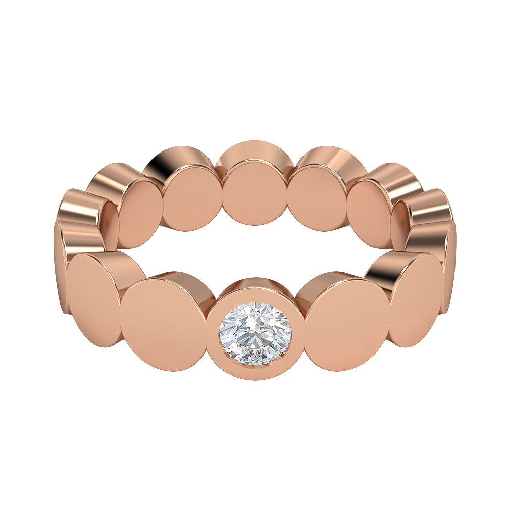 Jenny-18K Rose Gold-0.13 Ct-H-I / SI-Natural Diamonds