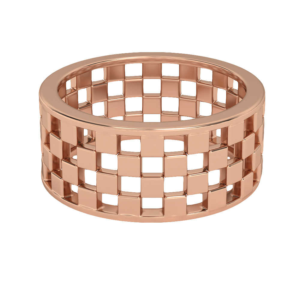 Image of MOH Stacking Wedding Rings in 18K Rose Gold, 2.11 Ct, With .