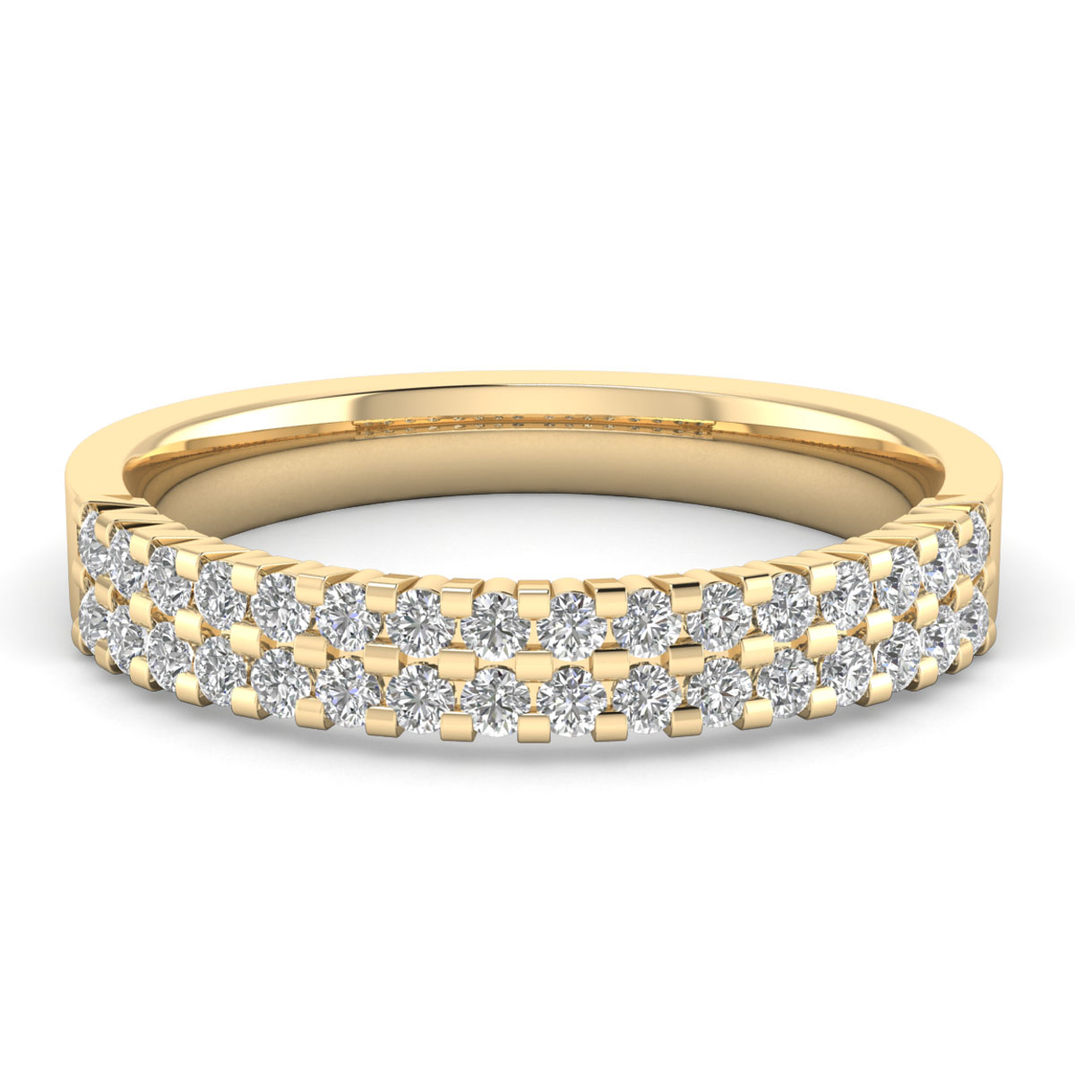 Tyra-18K Yellow Gold-0.47 Ct-H-I / SI-Natural Diamonds