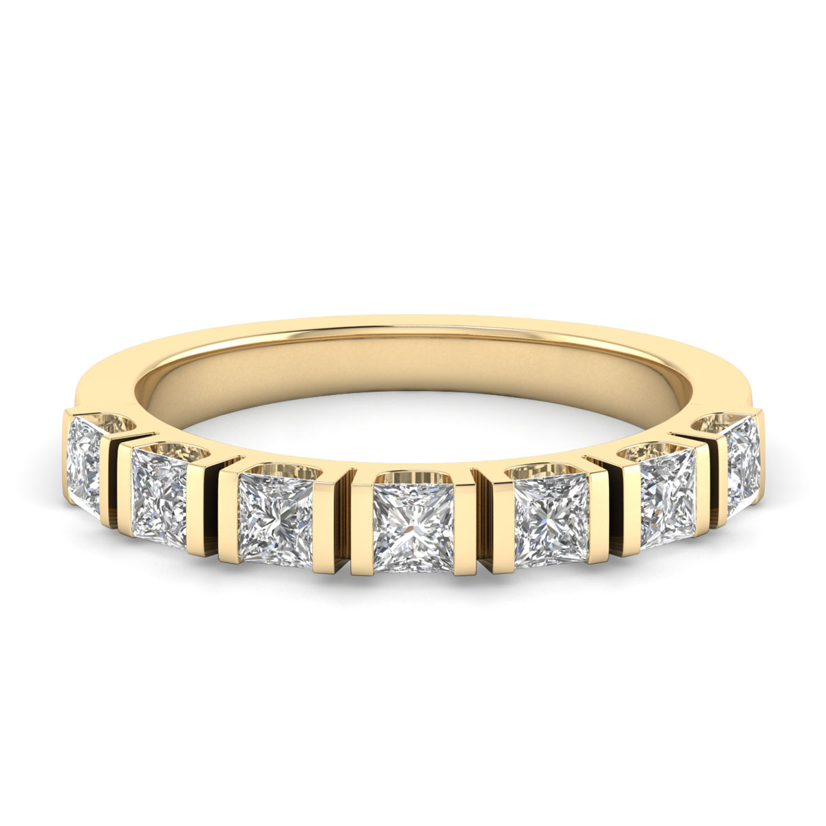 Una-18K Yellow Gold-0.65 Ct-H-I / SI-Natural Diamonds