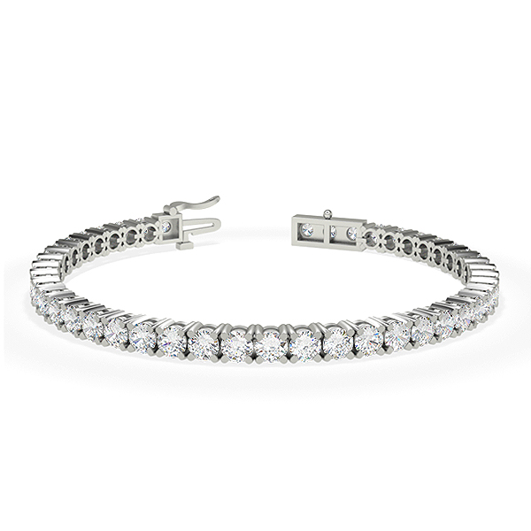 Image of Trendy Designs Tennis Bracelets With Platinum, 5.94 Ct , 6.5 Inch Size, F-G / VS With Natural Diamonds.