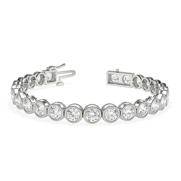 Image of Trendy Designs Tennis Bracelets With Platinum, 8.75 Ct , 7 Inch Size, F-G / VS With Lab Diamonds.