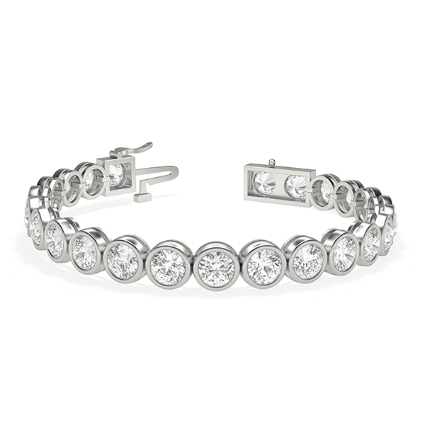 Image of Trendy Designs Tennis Bracelets With Platinum, 9.35 Ct , 7 Inch Size, F-G / VS With Lab Diamonds.