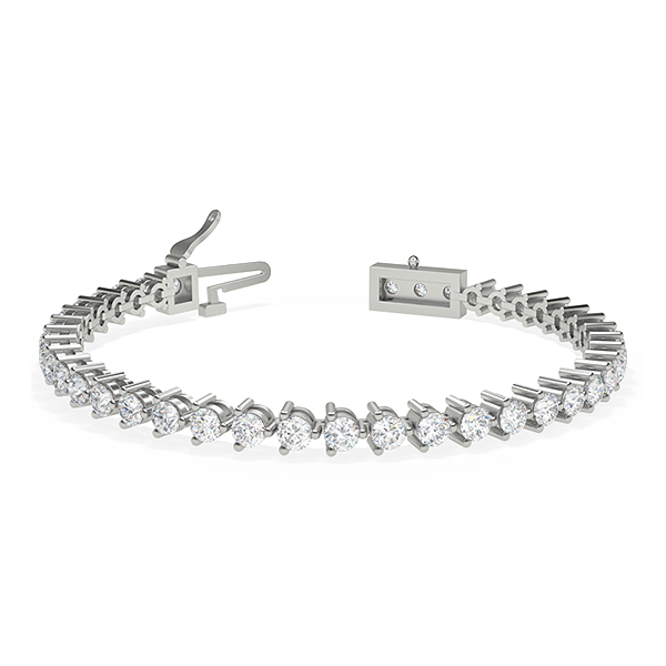 Image of Trendy Designs Tennis Bracelets With Platinum, 5.27 Ct , 6.5 Inch Size, D-E / SI With Lab Diamonds.