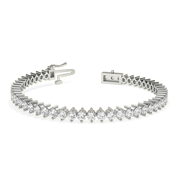 Trendy Designs Tennis Bracelets With Platinum, 6.00 Ct , 6.5 Inch Size, F-G / SI With Lab Diamonds.