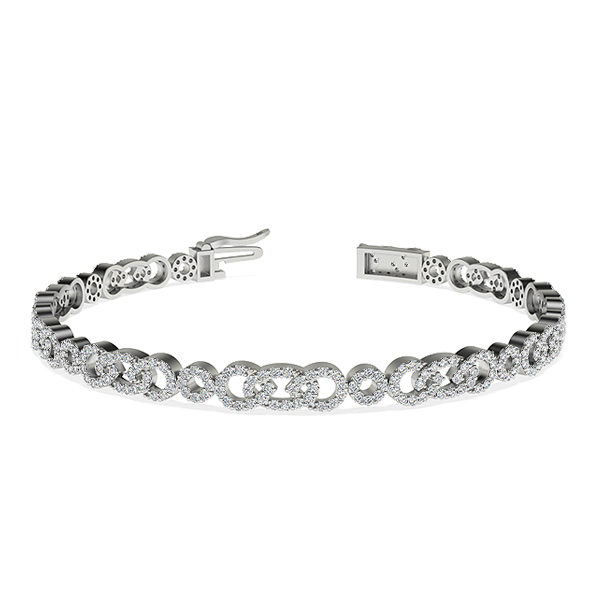 Steph-Platinum-1.58 Ct-H-I / SI- 6.5 Inch-Natural