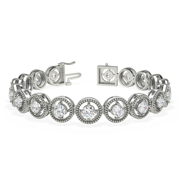 Lydia-Platinum-4.43 Ct-H-I / SI- 6.5 Inch-Natural