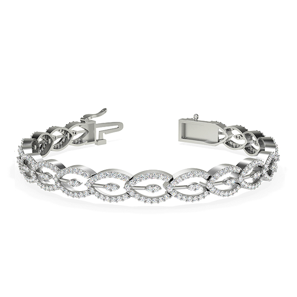 Melvina-Platinum-2.18 Ct-H-I / SI- 6.5 Inch-Natural