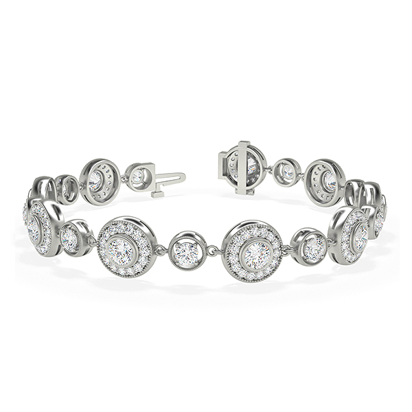 Gigi-Platinum-5.00 Ct-H-I / SI- 6.5 Inch-Natural