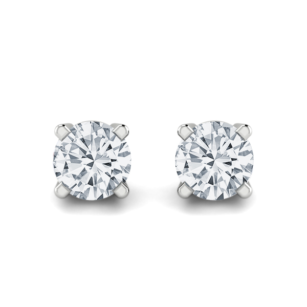Diamond Four Prong Stud Earrings