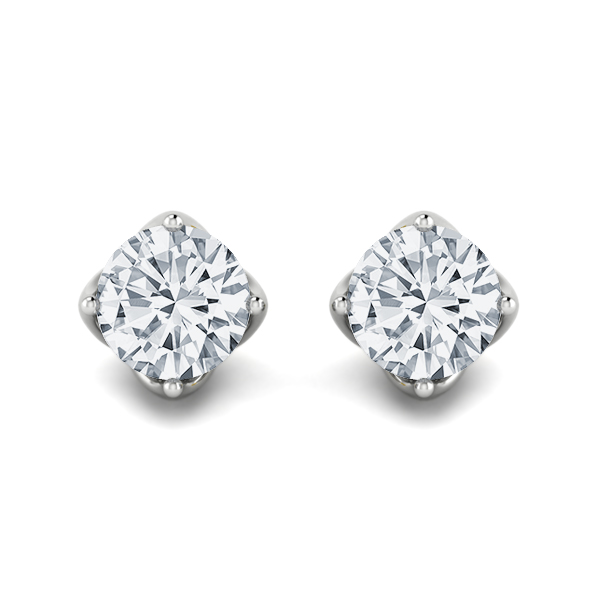 Diamond Tulip Stud Earrings