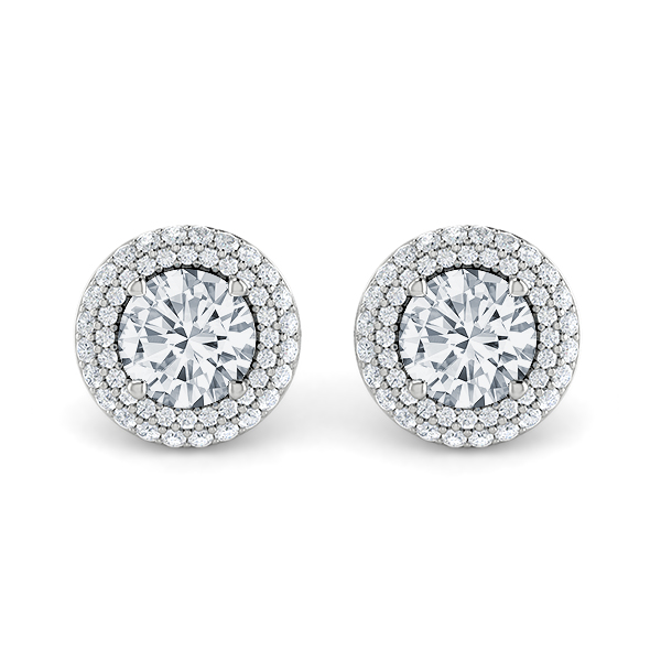 Diamond Double Halo Earrings
