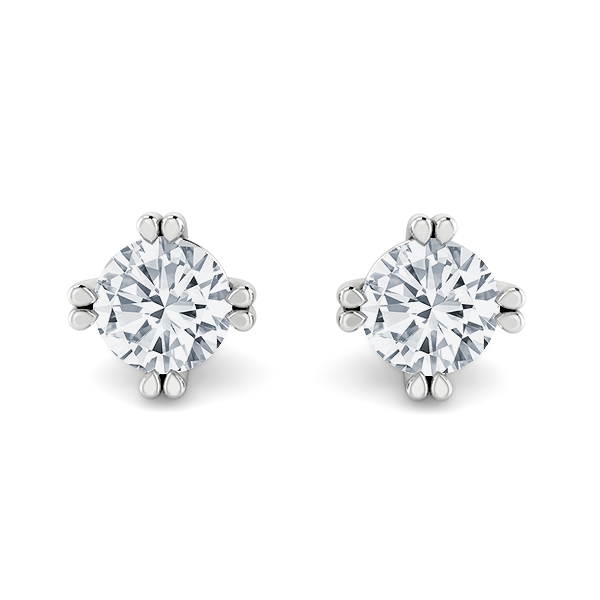 Diamond Double Prong Stud Earrings