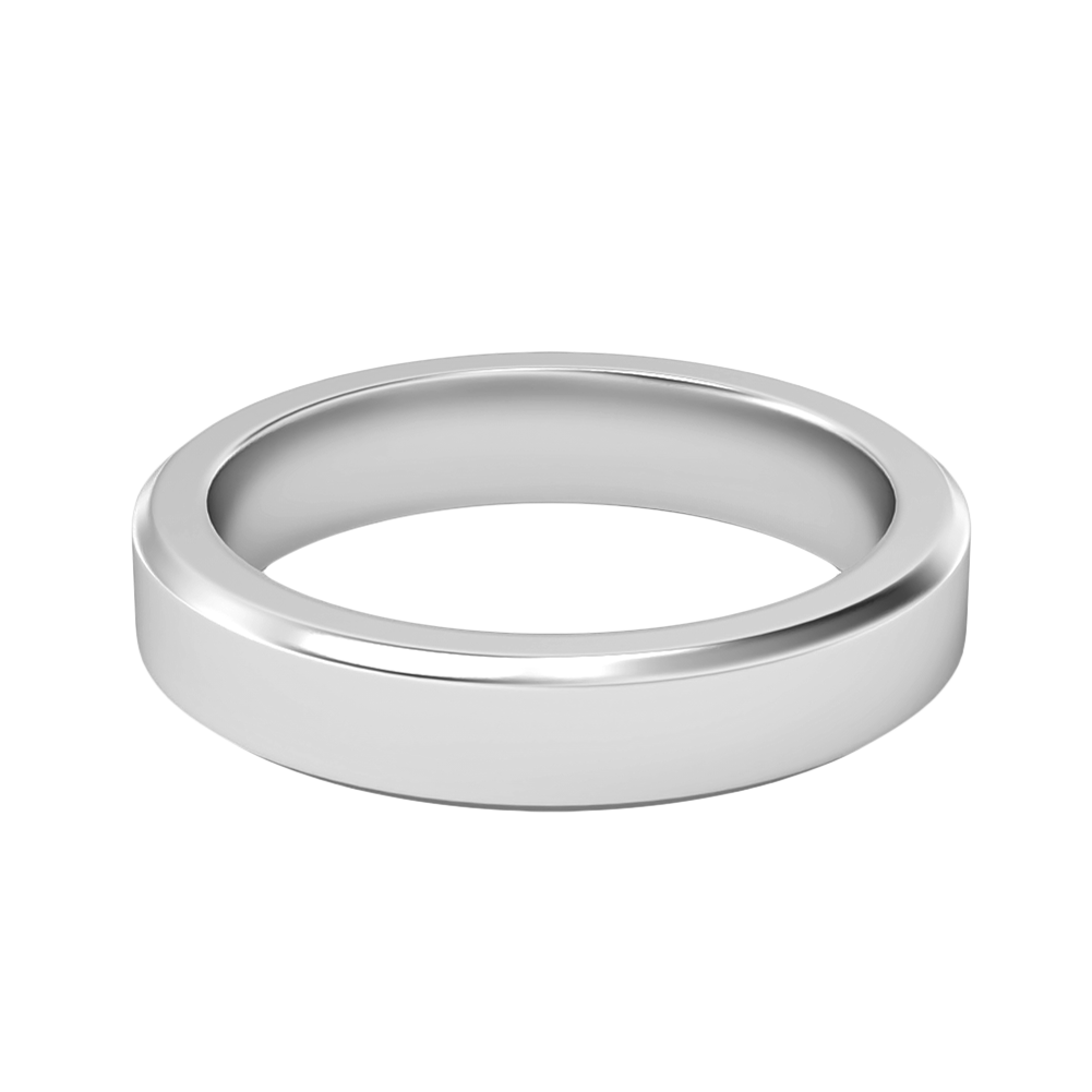 Image of Unique Designs MOH Solitaire Wedding Rings in Platinum, 4 mm